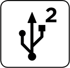 Two-port usb hub